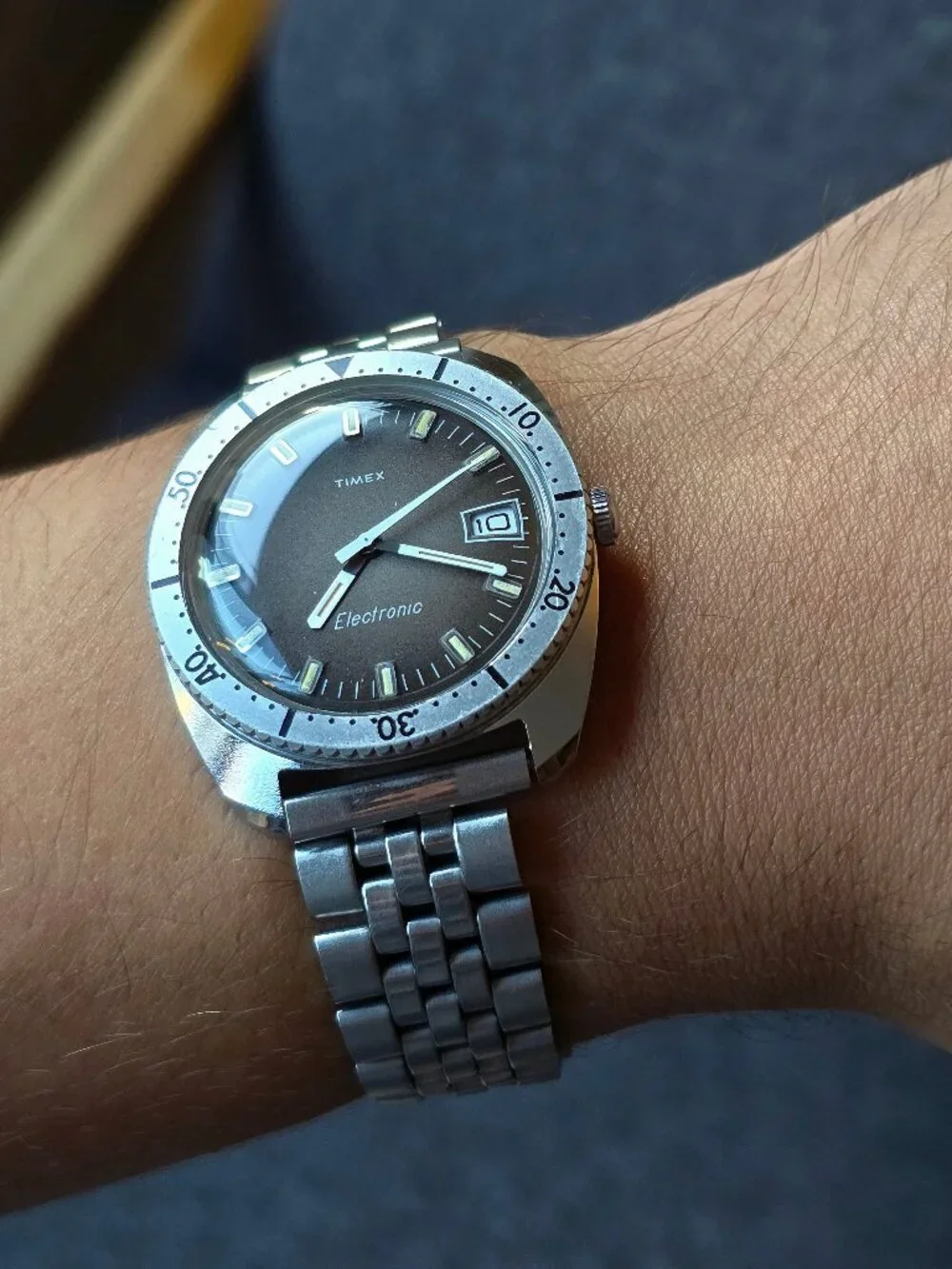 1973 Timex Electronic, Diver Style, Not A Quartz, Great Britain, Men's, 36mm